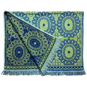 ❤️💚FLASH SALE $36💚❤️Vintage 60s Bath Towel Cannon Monticello Blue Green